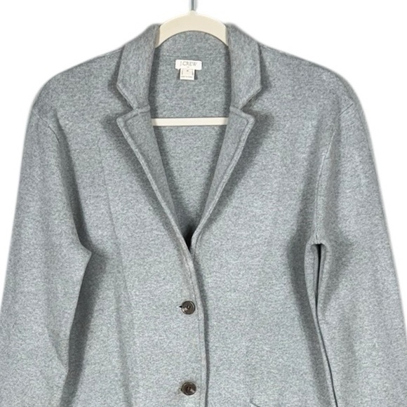 J Crew Womens Sweater Blazer Cardigan Medium Indie Neutral Minimalist Pockets - Picture 3 of 7